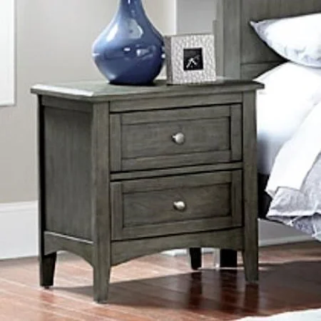 Transitional Night Stand with 2-Drawers